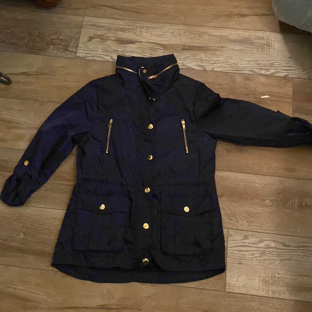 NWOT Copper Key navy utility jacket. Size Small.